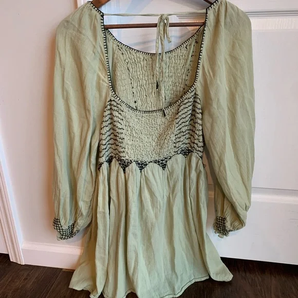 Free people smocked boho blouse - Picture 7 of 9